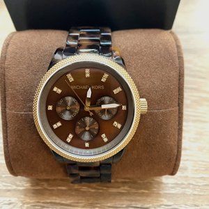 Michael Kors Tortise Shell/ Gold Watch
